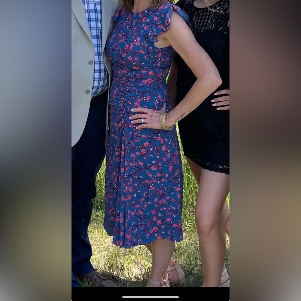 Vince Camuto Pink and Blue sleeveless for Wedding Guest